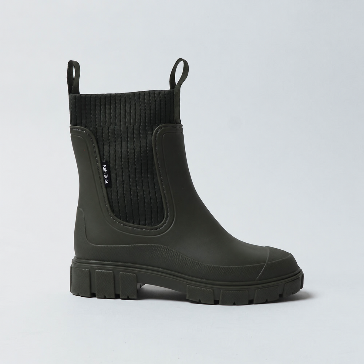 Woodland Olive — Chelsea Rain Boot side view