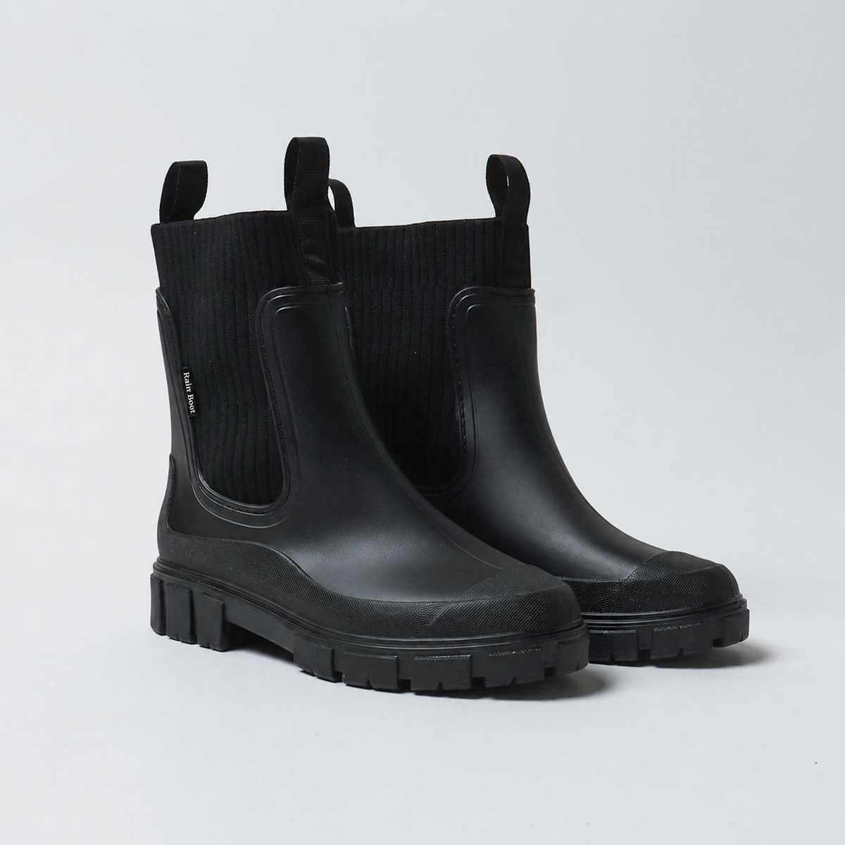 Midnight Black — Chelsea Rain Boot pair
