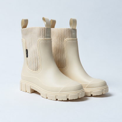 Soft Ivory — Chelsea Rain Boot pair