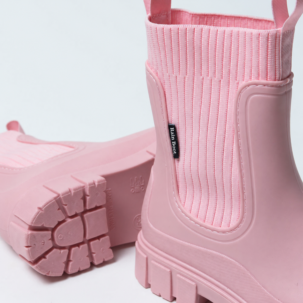 Blush Pink — Chelsea Rain Boot detail